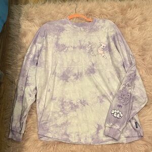Kids Long Sleeve Tie-Dye Shirt with Cartoon Design